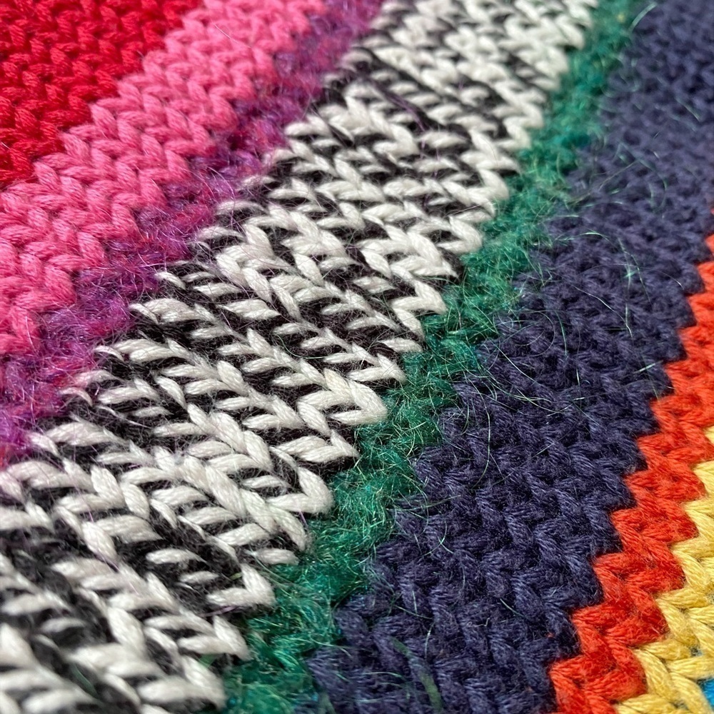 Northern Isles rainbow sweater striped womens size medium crew neck - Picture 9 of 12